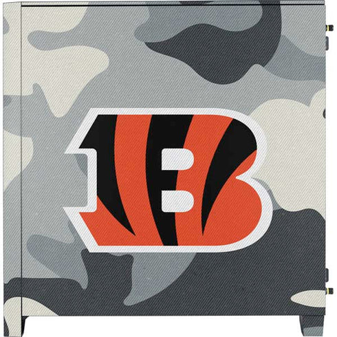 NFL Cincinnati Bengals Camo Corsair 4000D Tempered Glass Mid-Tower ATX Case Skin