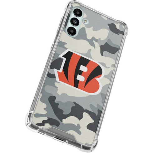 NFL Cincinnati Bengals Camo Galaxy A13 5G Clear Case