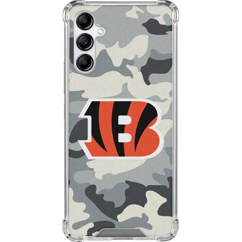 NFL Cincinnati Bengals Camo Galaxy A14 5G Clear Case
