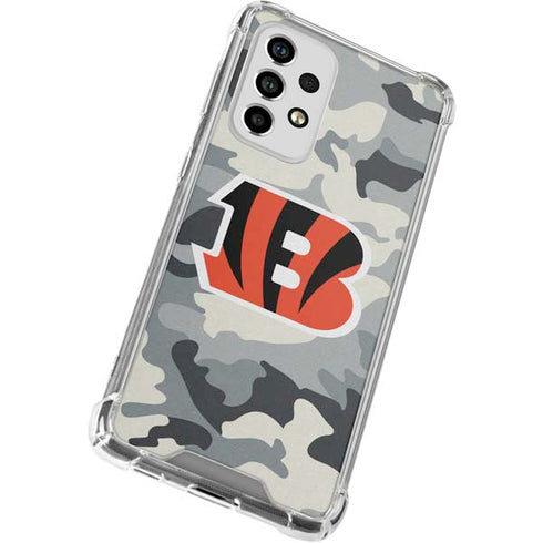 NFL Cincinnati Bengals Camo Galaxy A33 5G Clear Case