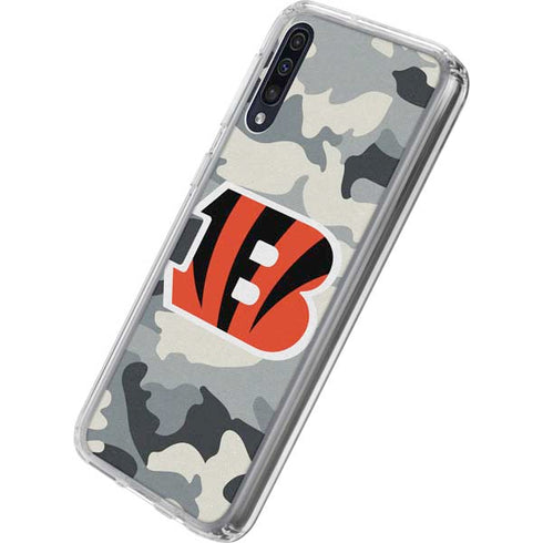 NFL Cincinnati Bengals Camo Galaxy A50 Clear Case