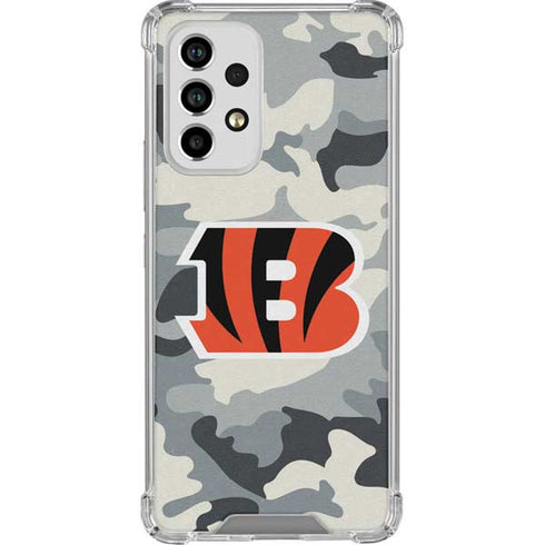 NFL Cincinnati Bengals Camo Galaxy A53 5G Clear Case