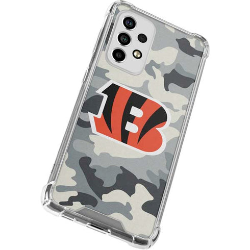 NFL Cincinnati Bengals Camo Galaxy A53 5G Clear Case