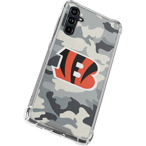 NFL Cincinnati Bengals Camo Galaxy A54 5G Clear Case