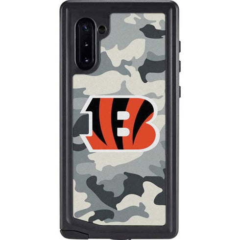 NFL Cincinnati Bengals Camo Galaxy Note 10 Waterproof Case