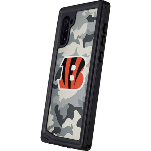 NFL Cincinnati Bengals Camo Galaxy Note 10 Waterproof Case