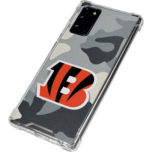 NFL Cincinnati Bengals Camo Galaxy Note20 5G Clear Case