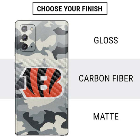 NFL Cincinnati Bengals Camo Galaxy Note20 5G Skin
