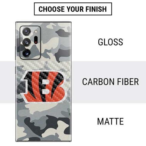 NFL Cincinnati Bengals Camo Galaxy Note20 Ultra 5G Skin