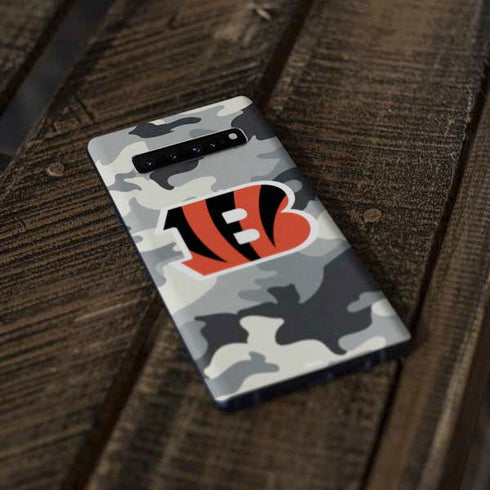 NFL Cincinnati Bengals Camo Galaxy S10 Skin