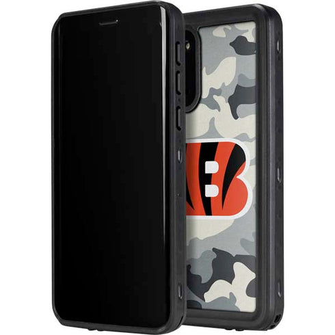 NFL Cincinnati Bengals Camo Galaxy S20 Plus Waterproof Case
