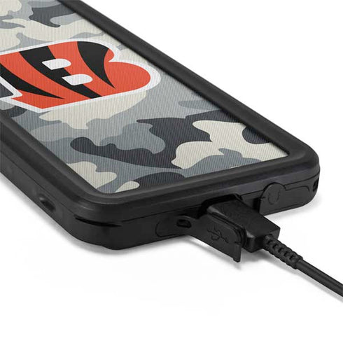 NFL Cincinnati Bengals Camo Galaxy S20 Plus Waterproof Case