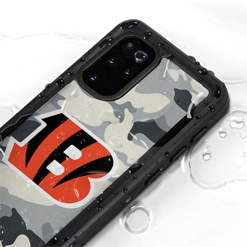 NFL Cincinnati Bengals Camo Galaxy S20 Plus Waterproof Case