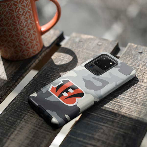 NFL Cincinnati Bengals Camo Galaxy S20 Ultra 5G Pro Case