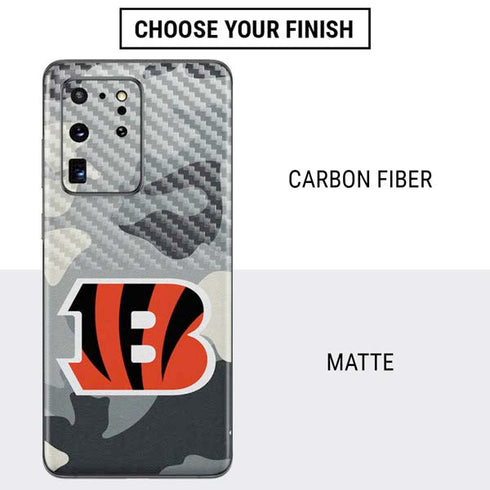 NFL Cincinnati Bengals Camo Galaxy S20 Ultra 5G Skin