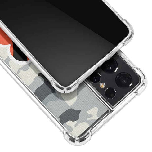 NFL Cincinnati Bengals Camo Galaxy S21 Ultra 5G Clear Case