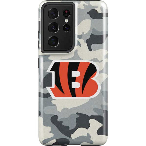 NFL Cincinnati Bengals Camo Galaxy S21 Ultra 5G Pro Case
