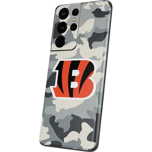 NFL Cincinnati Bengals Camo Galaxy S21 Ultra 5G Skin