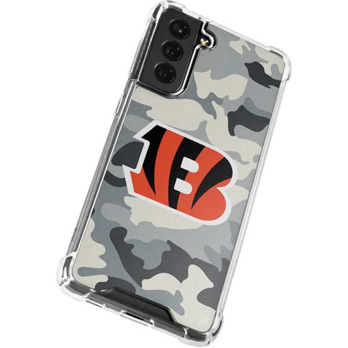 NFL Cincinnati Bengals Camo Galaxy S22 Plus Clear Case