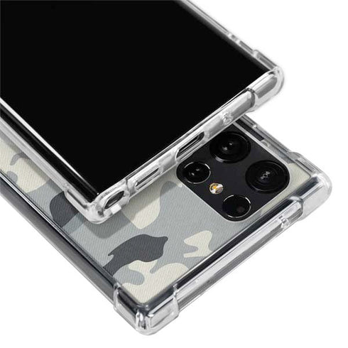 NFL Cincinnati Bengals Camo Galaxy S22 Ultra Clear Case