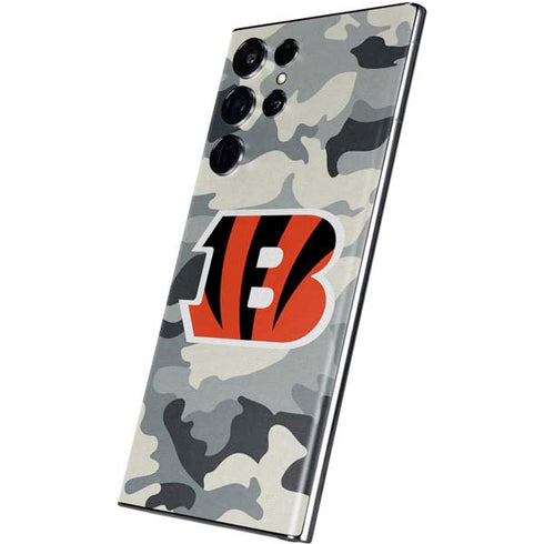 NFL Cincinnati Bengals Camo Galaxy S22 Ultra Skin