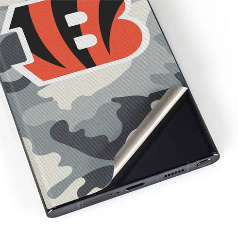 NFL Cincinnati Bengals Camo Galaxy S22 Ultra Skin
