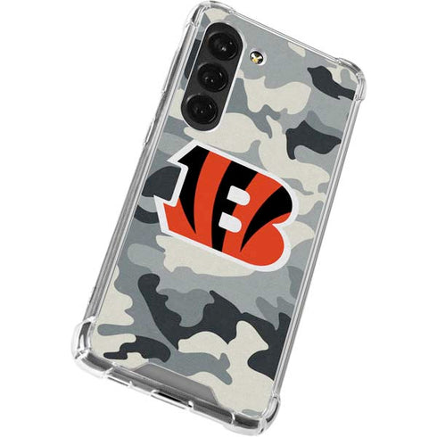 NFL Cincinnati Bengals Camo Galaxy S23 Clear Case