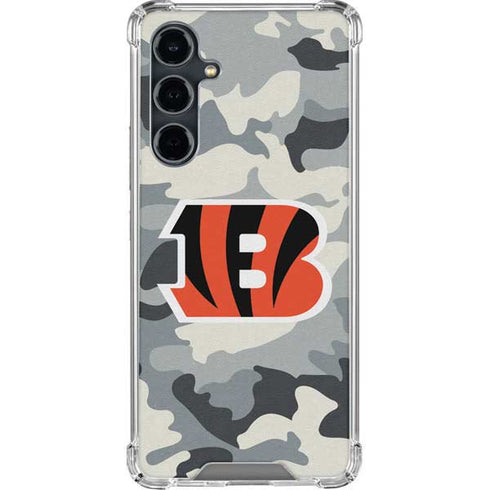 NFL Cincinnati Bengals Camo Galaxy S23 FE Clear Case