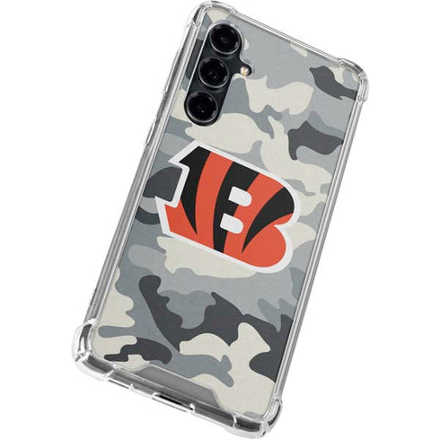NFL Cincinnati Bengals Camo Galaxy S23 FE Clear Case