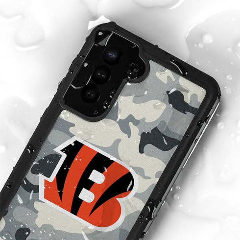 NFL Cincinnati Bengals Camo Galaxy S23 Plus Waterproof Case