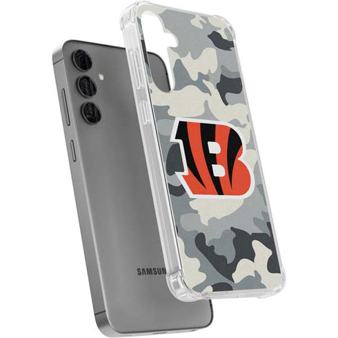 NFL Cincinnati Bengals Camo Galaxy S24 Plus Clear Case