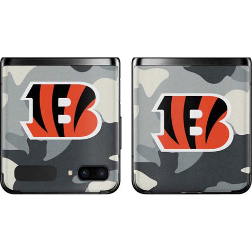 NFL Cincinnati Bengals Camo Galaxy Z Flip Skin