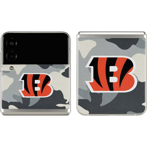 NFL Cincinnati Bengals Camo Galaxy Z Flip3 5G Skin