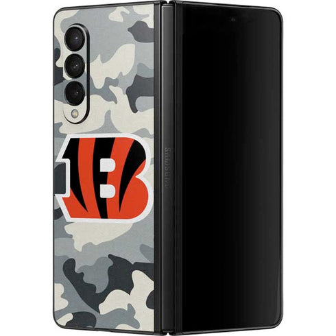 NFL Cincinnati Bengals Camo Galaxy Z Fold3 5G Skin