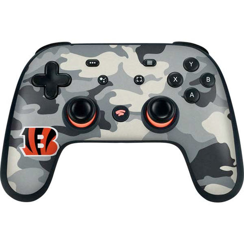NFL Cincinnati Bengals Camo Google Stadia Controller Skin