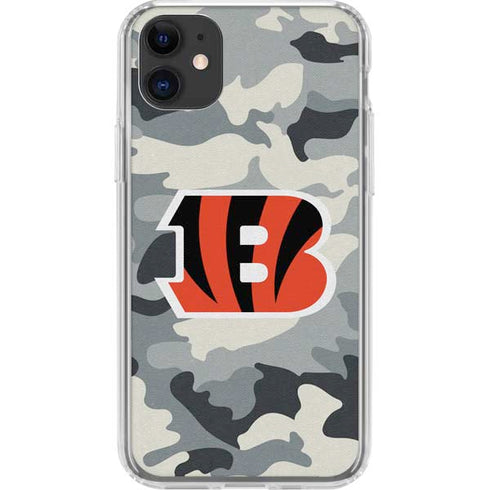NFL Cincinnati Bengals Camo iPhone 11 Clear Case