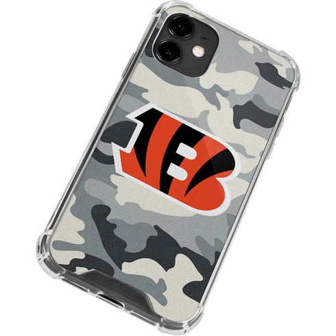 NFL Cincinnati Bengals Camo iPhone 12 Mini Clear Case