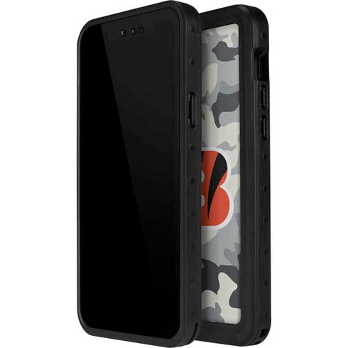 NFL Cincinnati Bengals Camo iPhone 12 Mini Waterproof Case