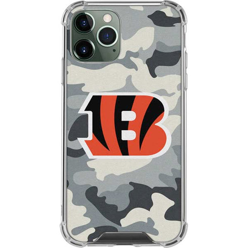 NFL Cincinnati Bengals Camo iPhone 12 Pro Clear Case