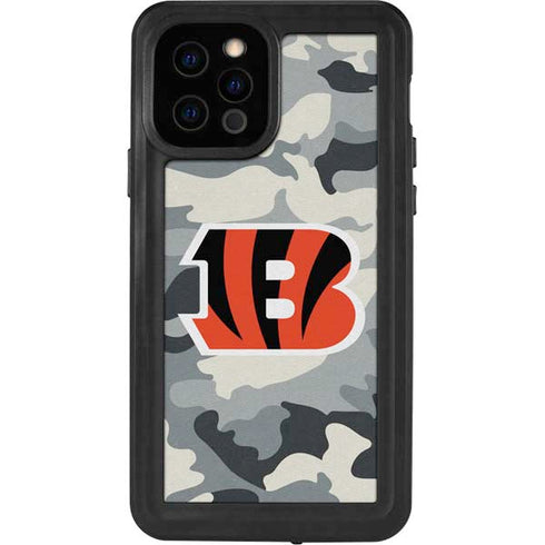 NFL Cincinnati Bengals Camo iPhone 12 Pro Waterproof Case