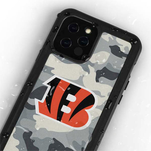 NFL Cincinnati Bengals Camo iPhone 12 Pro Waterproof Case