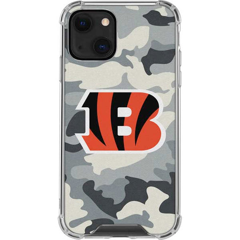 NFL Cincinnati Bengals Camo iPhone 14 Clear Case