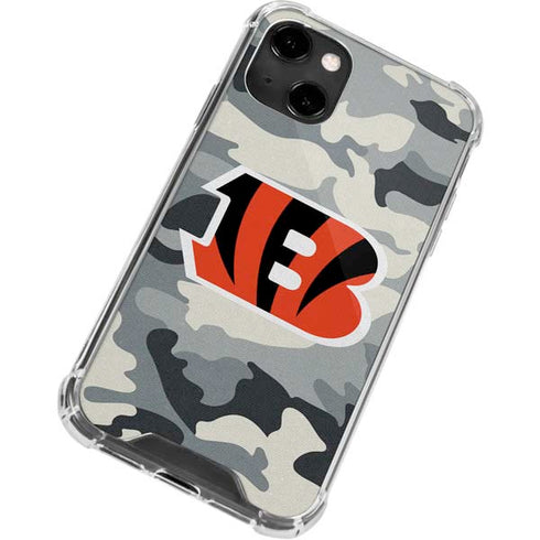 NFL Cincinnati Bengals Camo iPhone 14 Clear Case