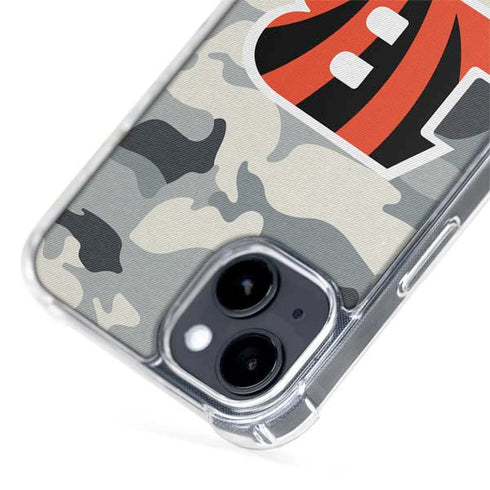 NFL Cincinnati Bengals Camo iPhone 15 Plus MagSafe Case