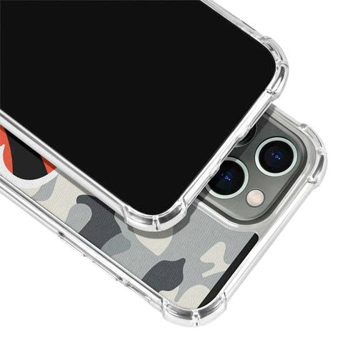 NFL Cincinnati Bengals Camo iPhone 15 Pro Clear Case