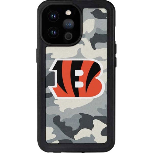 NFL Cincinnati Bengals Camo iPhone 14 Pro Max Waterproof Case