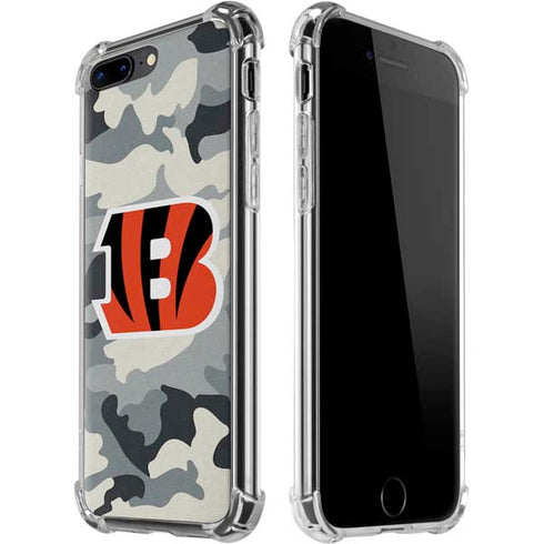 NFL Cincinnati Bengals Camo iPhone 7/8 Plus Clear Case