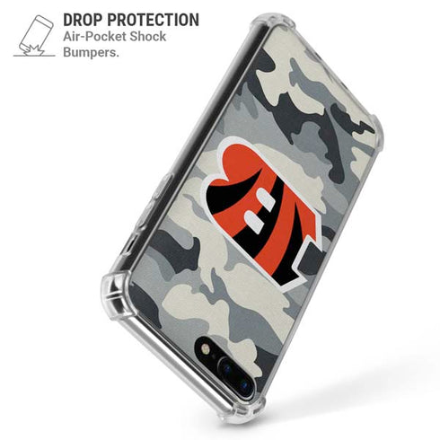 NFL Cincinnati Bengals Camo iPhone 7/8 Plus Clear Case