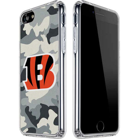 NFL Cincinnati Bengals Camo iPhone SE (2nd & 3rd Gen) Clear Case