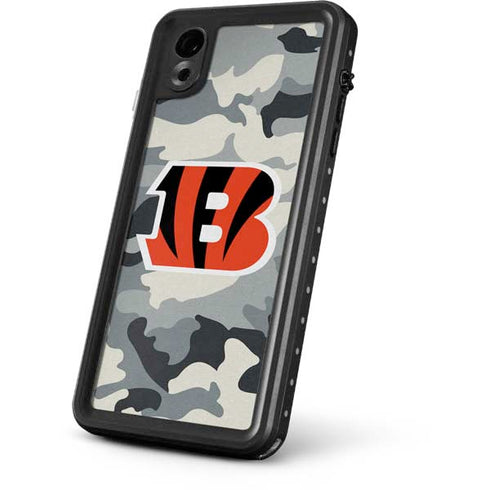 NFL Cincinnati Bengals Camo iPhone XR Waterproof Case